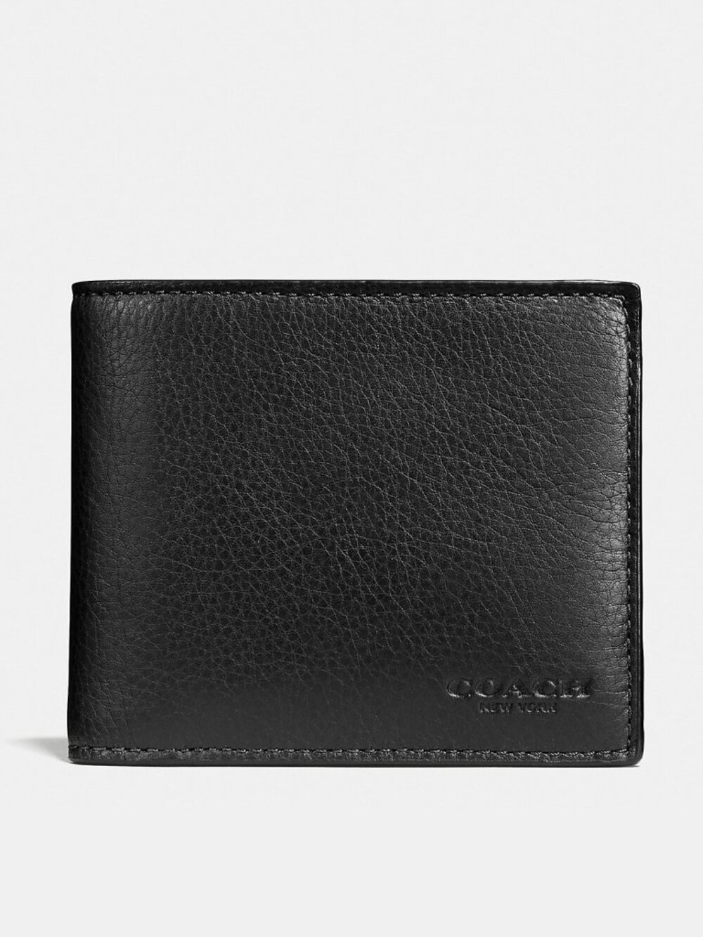 Coach Men's 3-In-1 Wallet Leather Black Removable Insert NWT